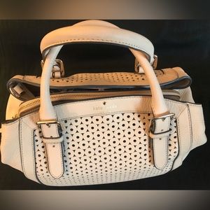 SALE❣️ Kate Spade Cream Laser Cut Leather Satchel